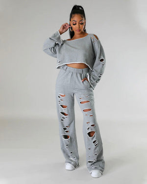 NOT DISTRESSED PANT SET