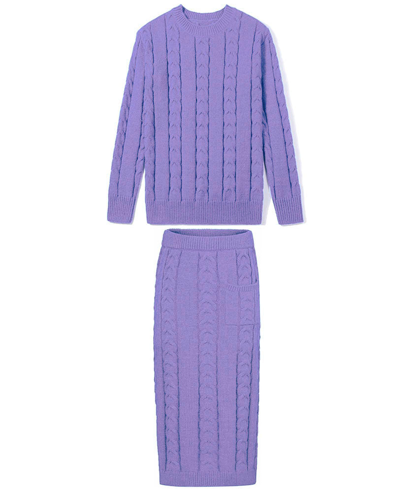 Never Too Extra Skirt Set Light Purple