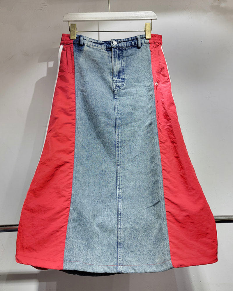 Nixi DENIM SKIRT Red