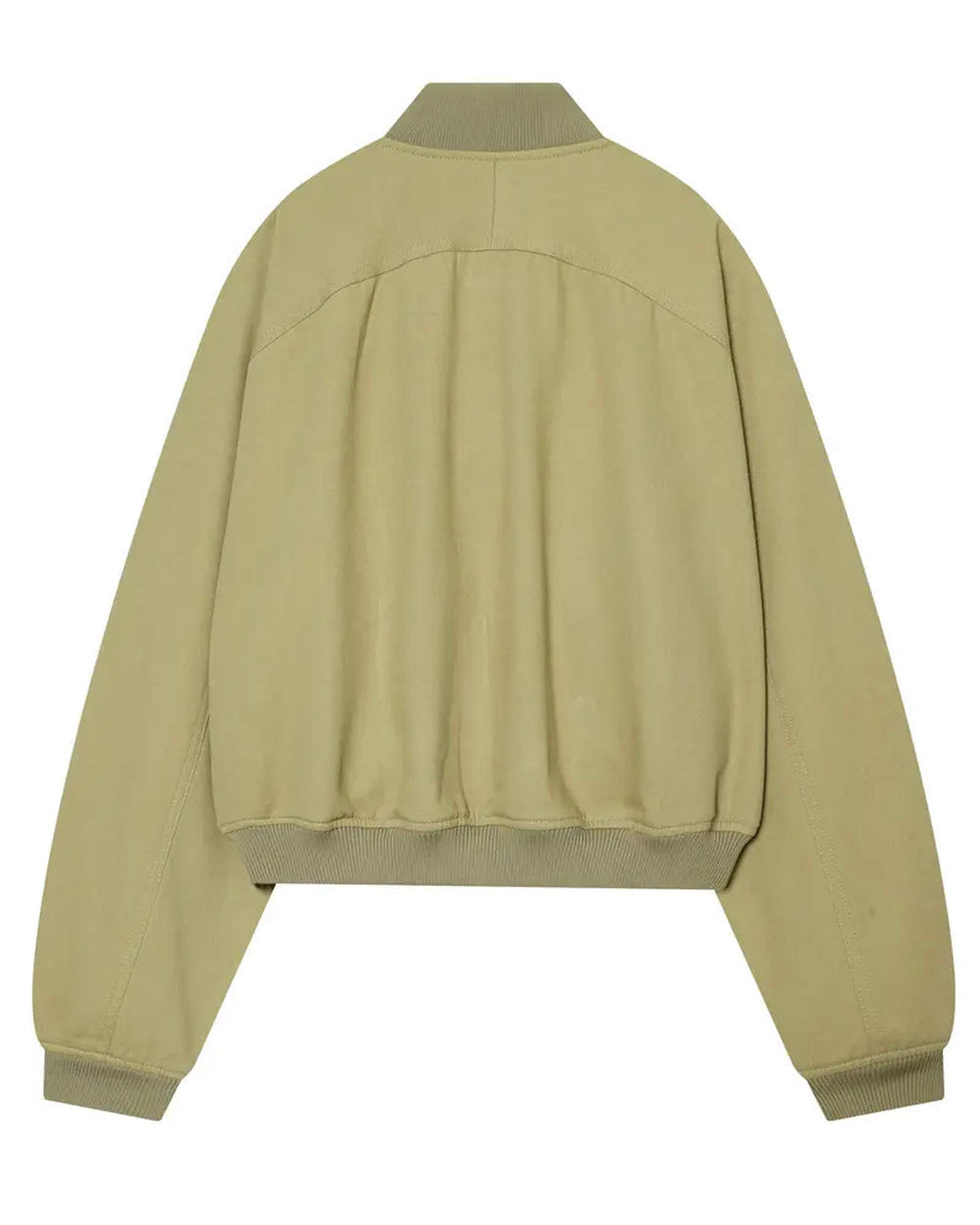 No Small Talk Cropped Bomber Jacket