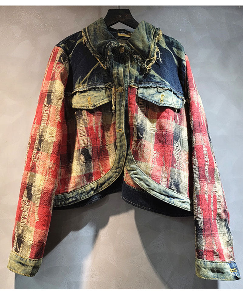 Nola Denim Jacket One Size Red