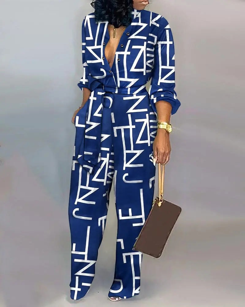 Geena Cute and Comfy Jumpsuit Blue