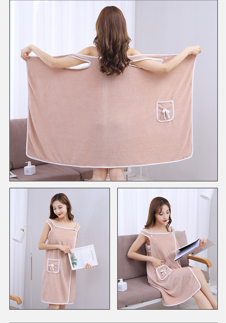 Bath Towel With Pocket Khaki