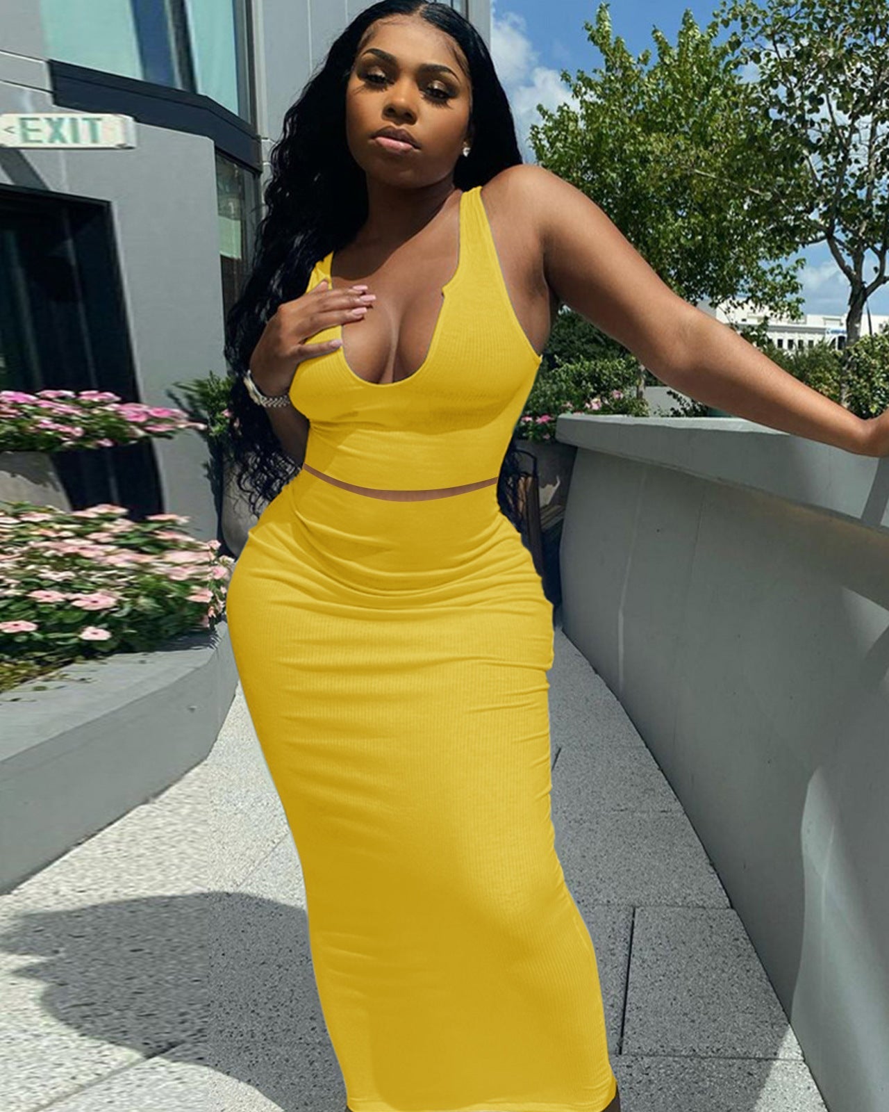 Bandhnu Dress Set YELLOW