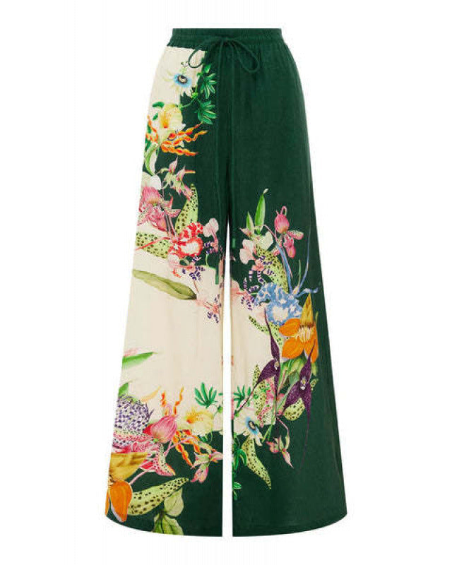 Loose-fit 2PC Set Pants Green