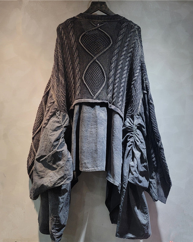 Acid Wash Plum Sweater