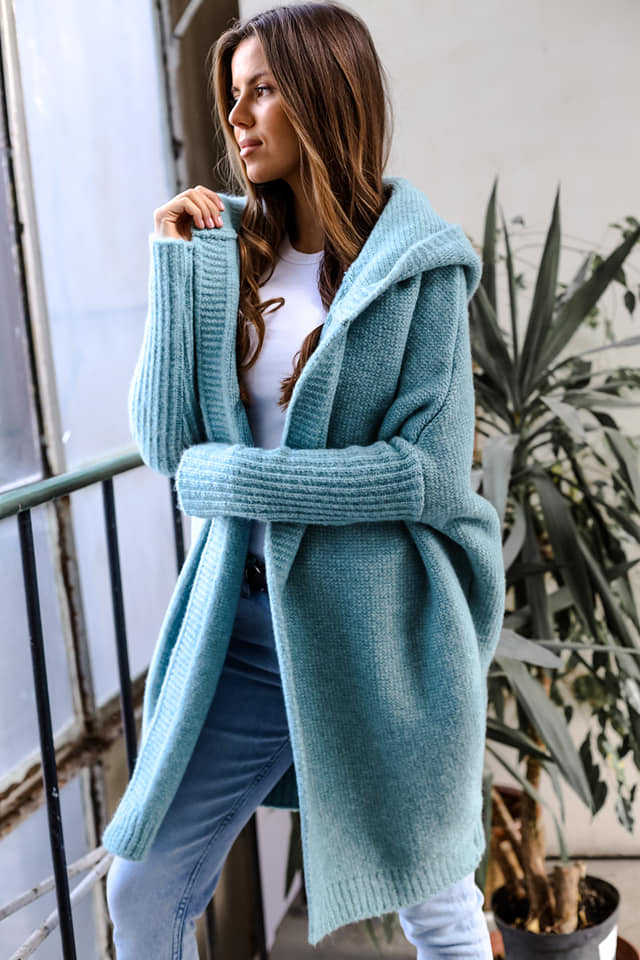 Hooded Knit Sweater Sweatshirt