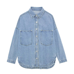 Blue Aarna Denim Shirt