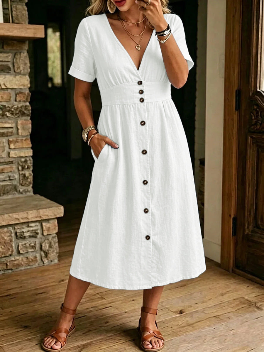 button front dress