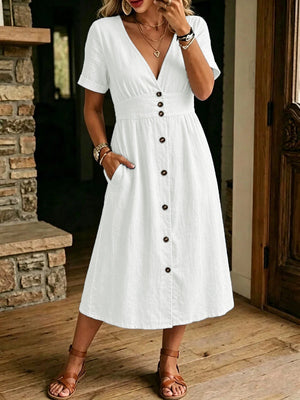button front dress