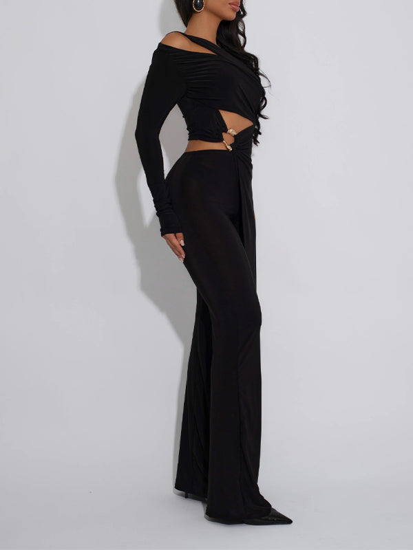 One-Shoulder Tunic Top & Pants Set