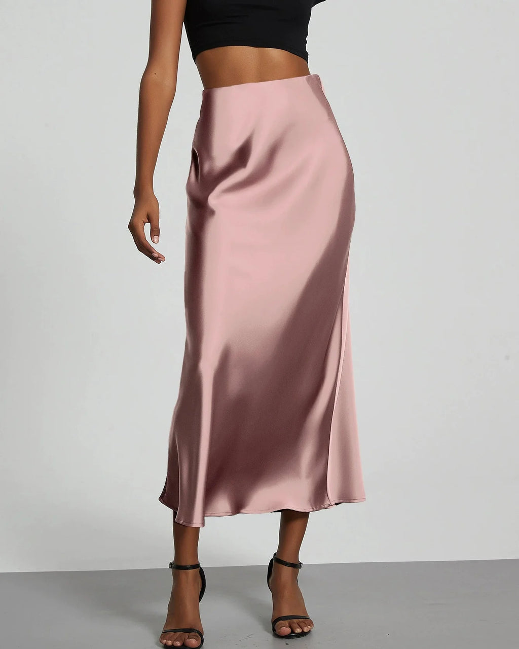 River Island satin skirt PINK