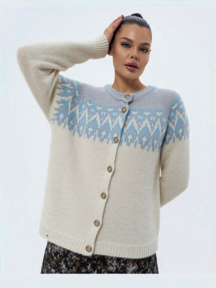 Fair Isle Knit Cardigan