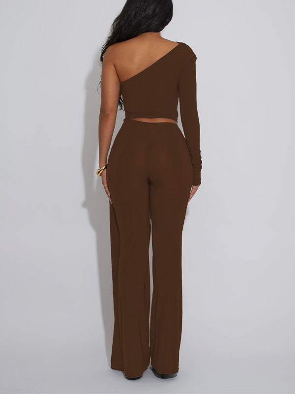 One-Shoulder Tunic Top & Pants Set