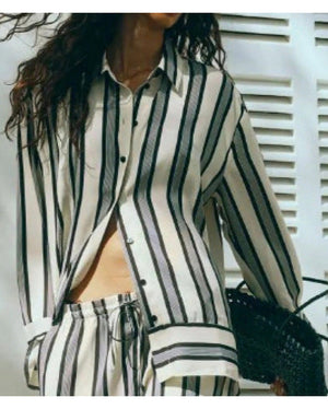 Loose-fit 2PC Set Top Black