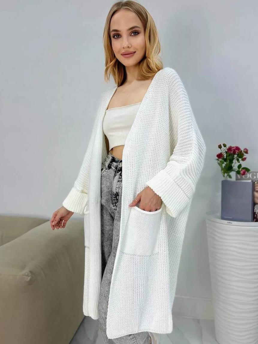 Oversized Loose-Fitting Knit Cardigan