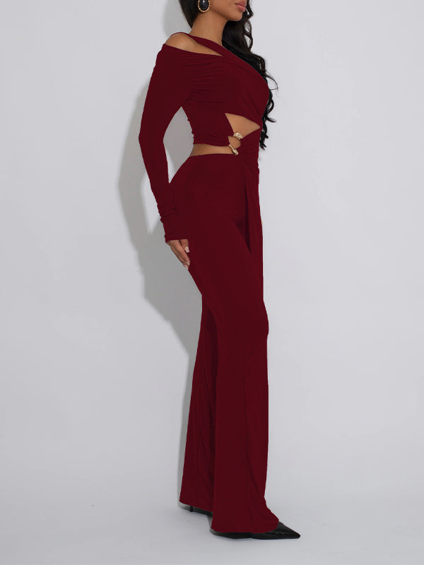 One-Shoulder Tunic Top & Pants Set