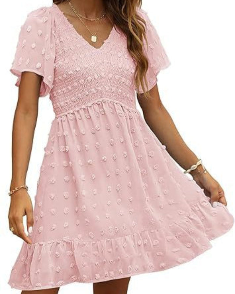 Swiss Dot Dress PINK