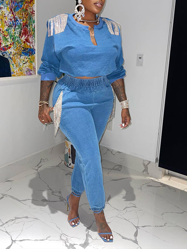 Ensemble de 2 pièces à franges