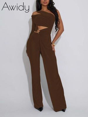 One-Shoulder Tunic Top & Pants Set