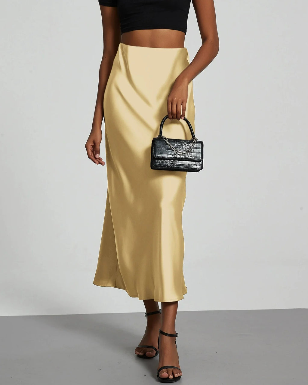 River Island satin skirt YELLOW