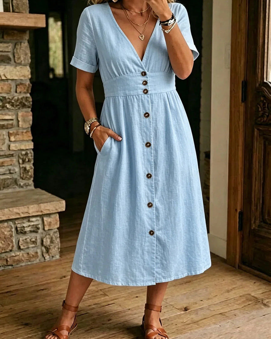 button front dress