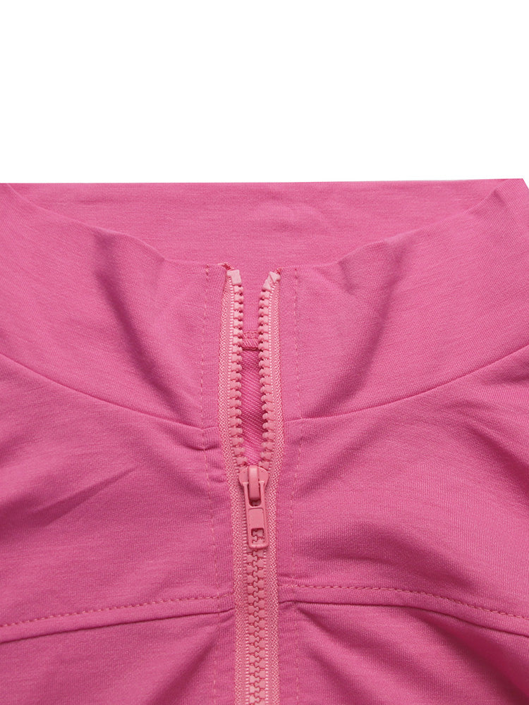 Zipper Crop Top & Leggings Set