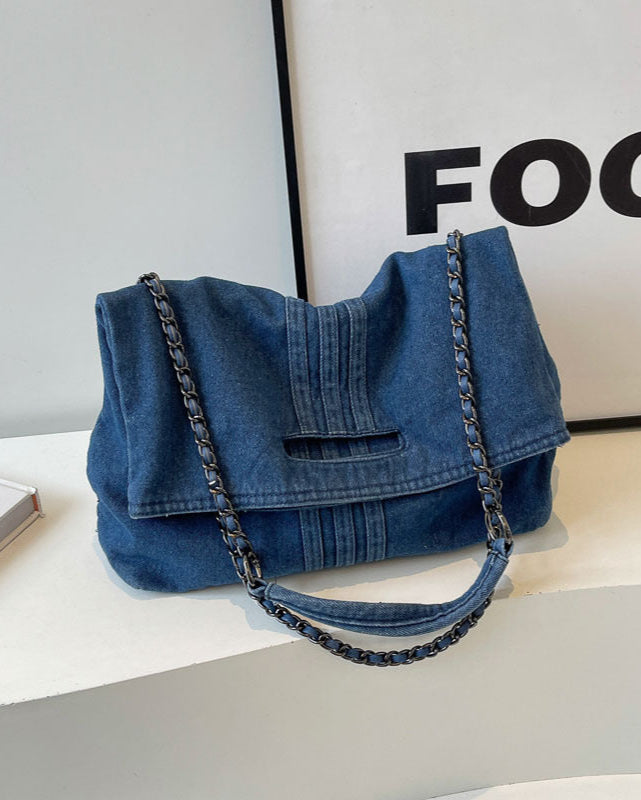 Athena Wristlet Bag Dark Denim Blue