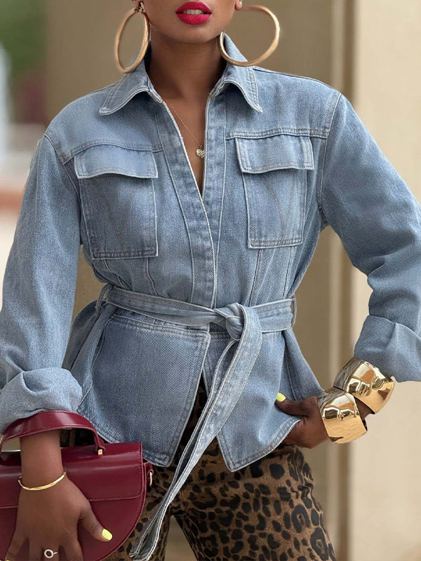 Tied Denim Jacket