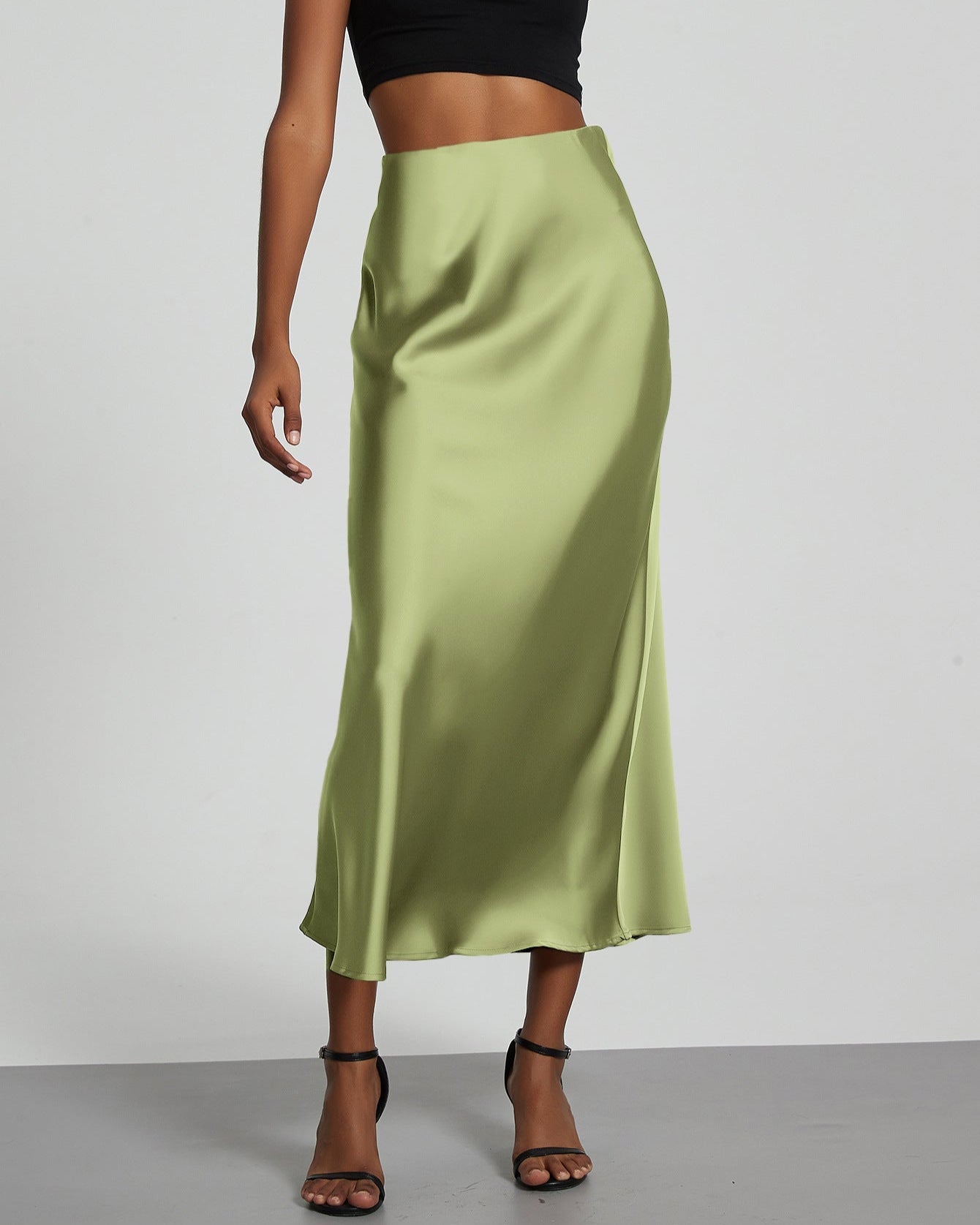 River Island satin skirt GREEN