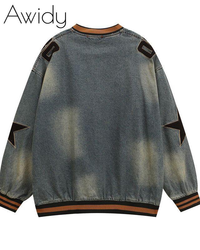 ALL AROUND THE WORLD DENIM SWEATSHIRT
