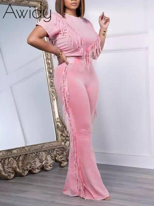 Fringe Combo Pants Set