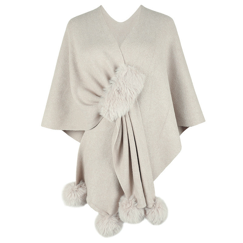 Solid-Color Casual Fringe Shawl Knit Cardigan