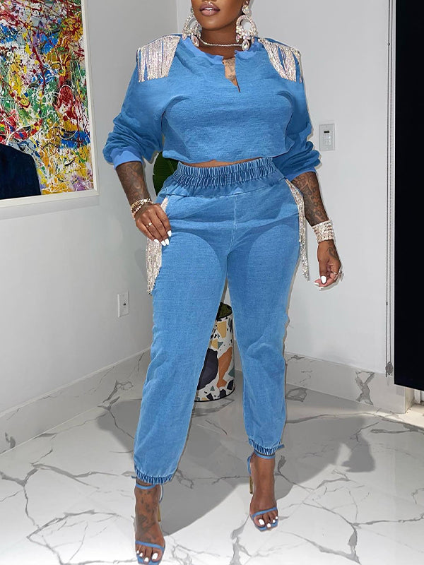 Ensemble de 2 pièces à franges