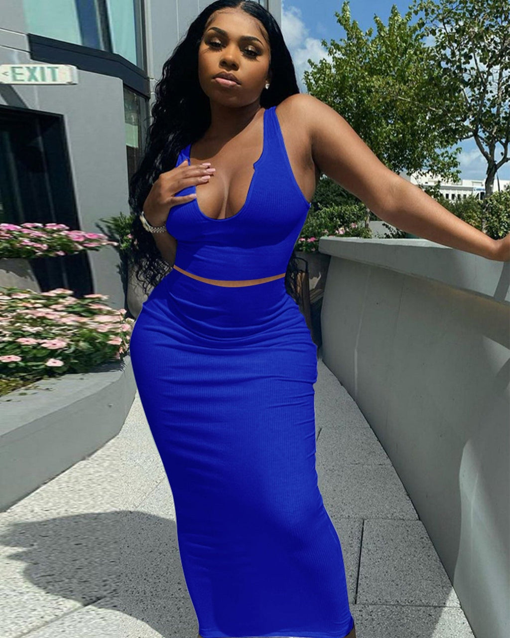 Bandhnu Dress Set DARKBLUE