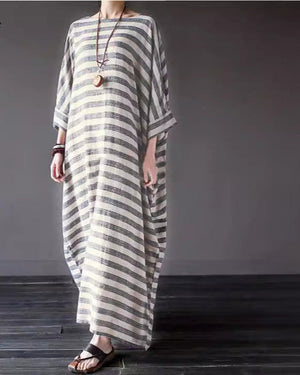 Oversized Striped Maxi Dress