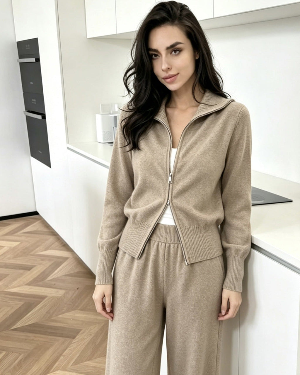 Lily Ribbed Knitted Pant Set