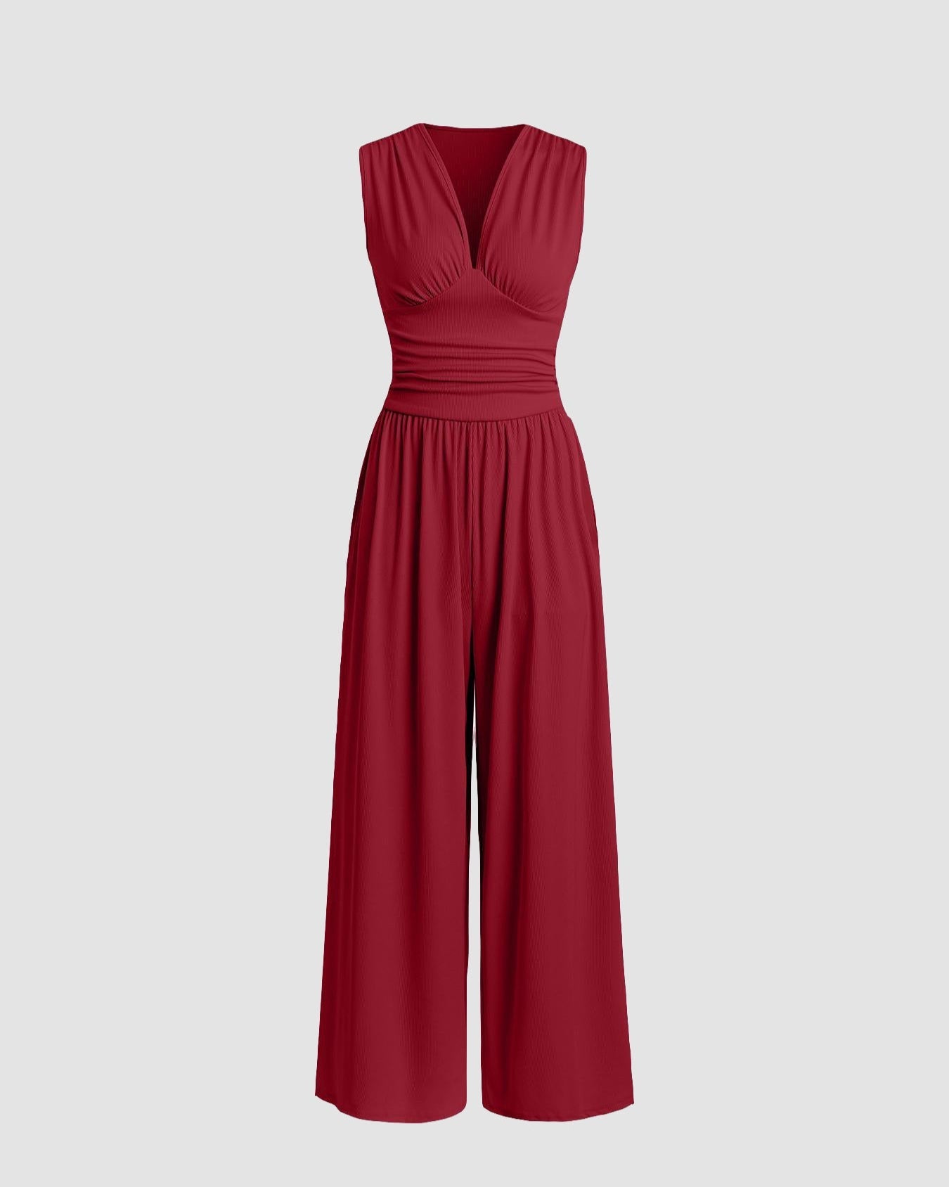 Wait For Me Jumpsuit RED
