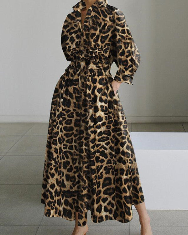 CLASSY SASSY DRESS LROPARD