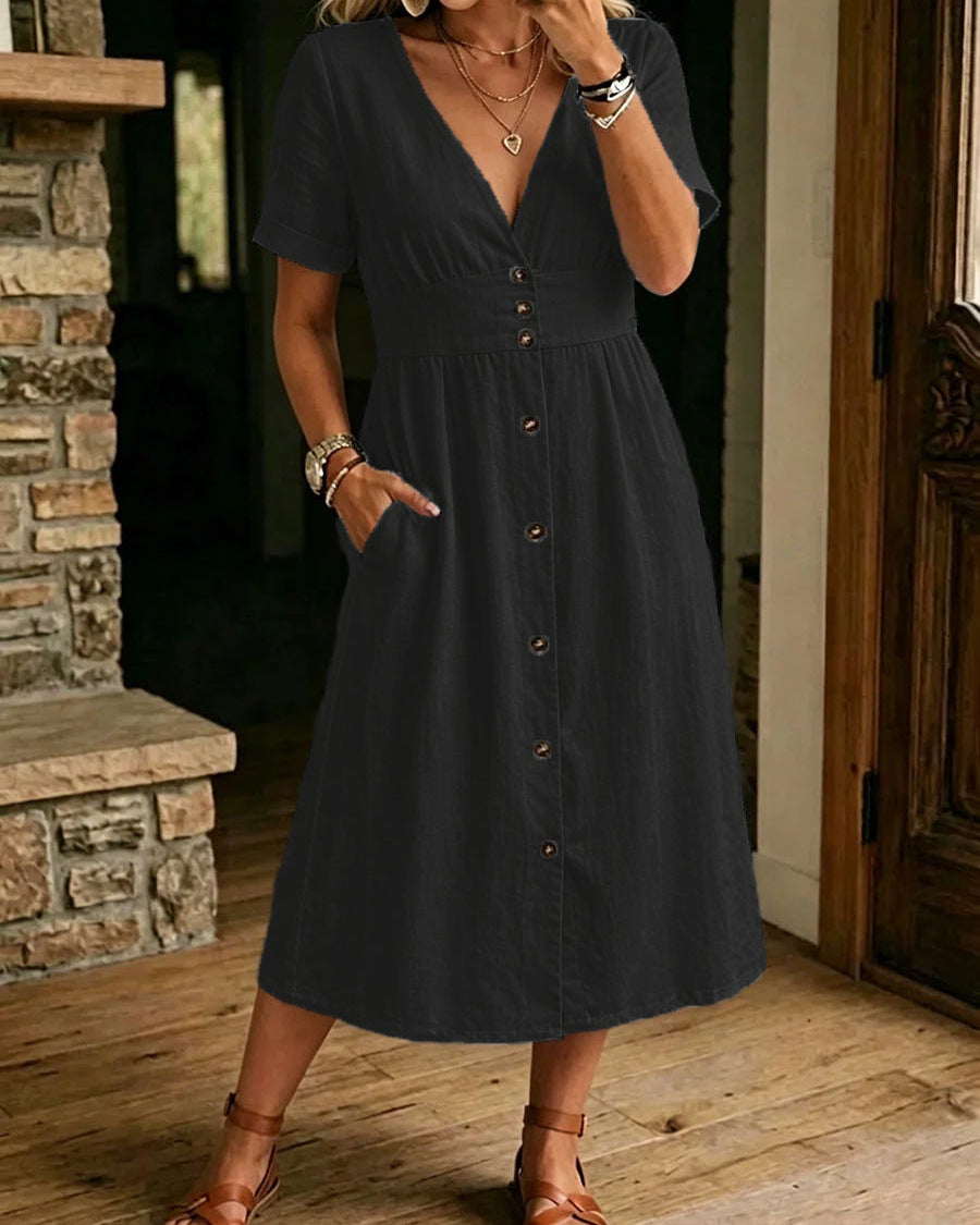 button front dress
