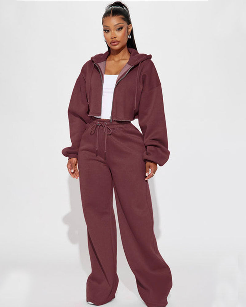 On The Go Fleece Pant Set