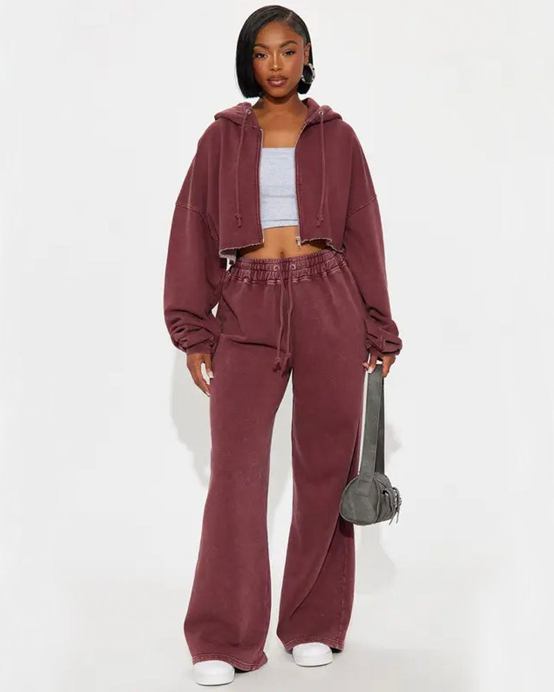 On The Go Fleece Pant Set