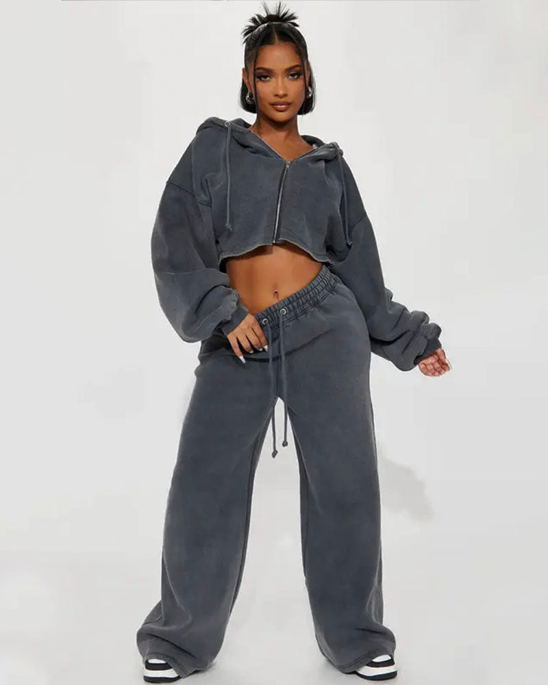 On The Go Fleece Pant Set