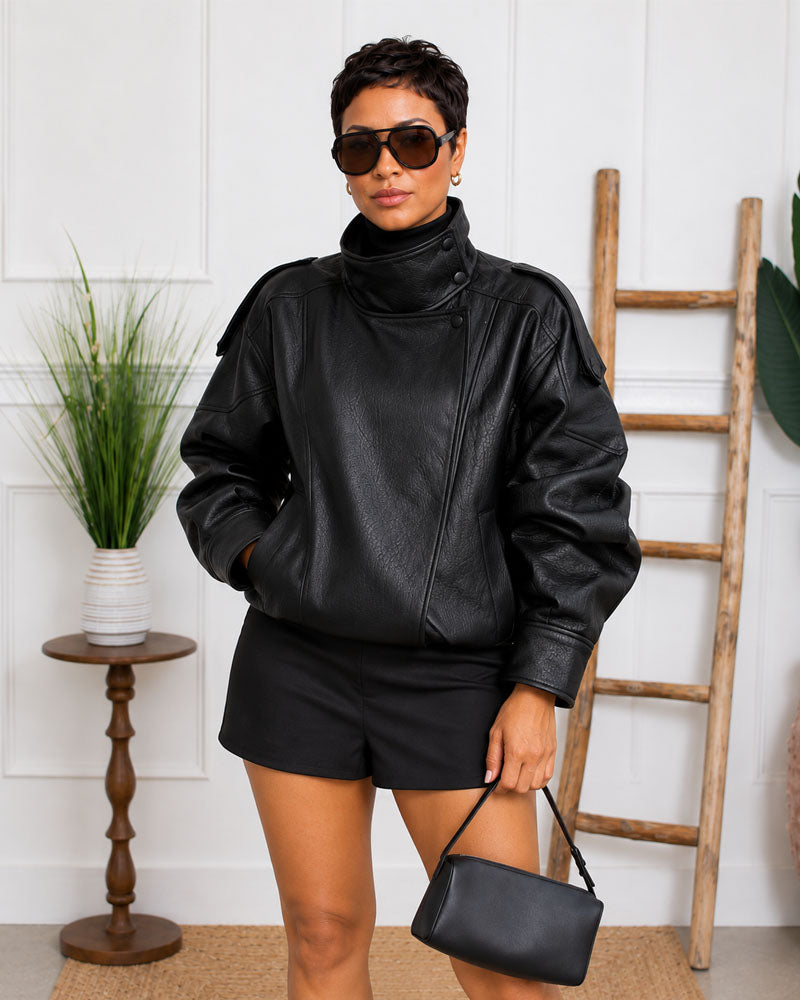 Own The Room Leather Moto Jacket