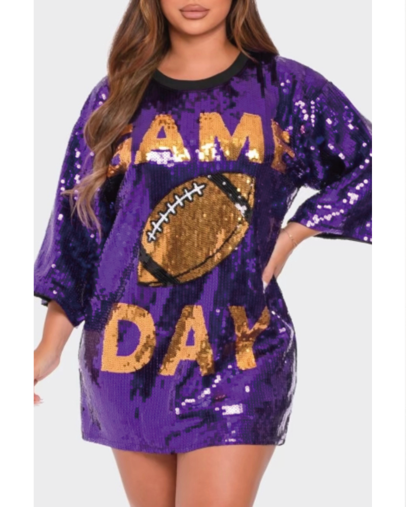 Head to Head Game Day Sequin Dress P-G