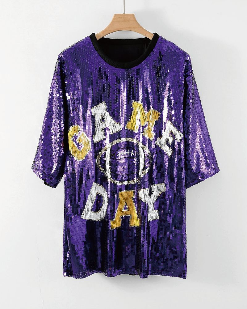 Head to Head Game Day Sequin Dress P-W