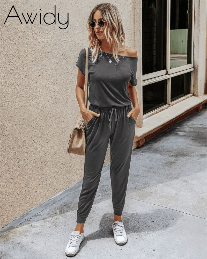 Drop Shoulder Jumpsuit