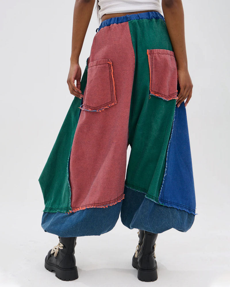 Patchwork-Haremsjeans