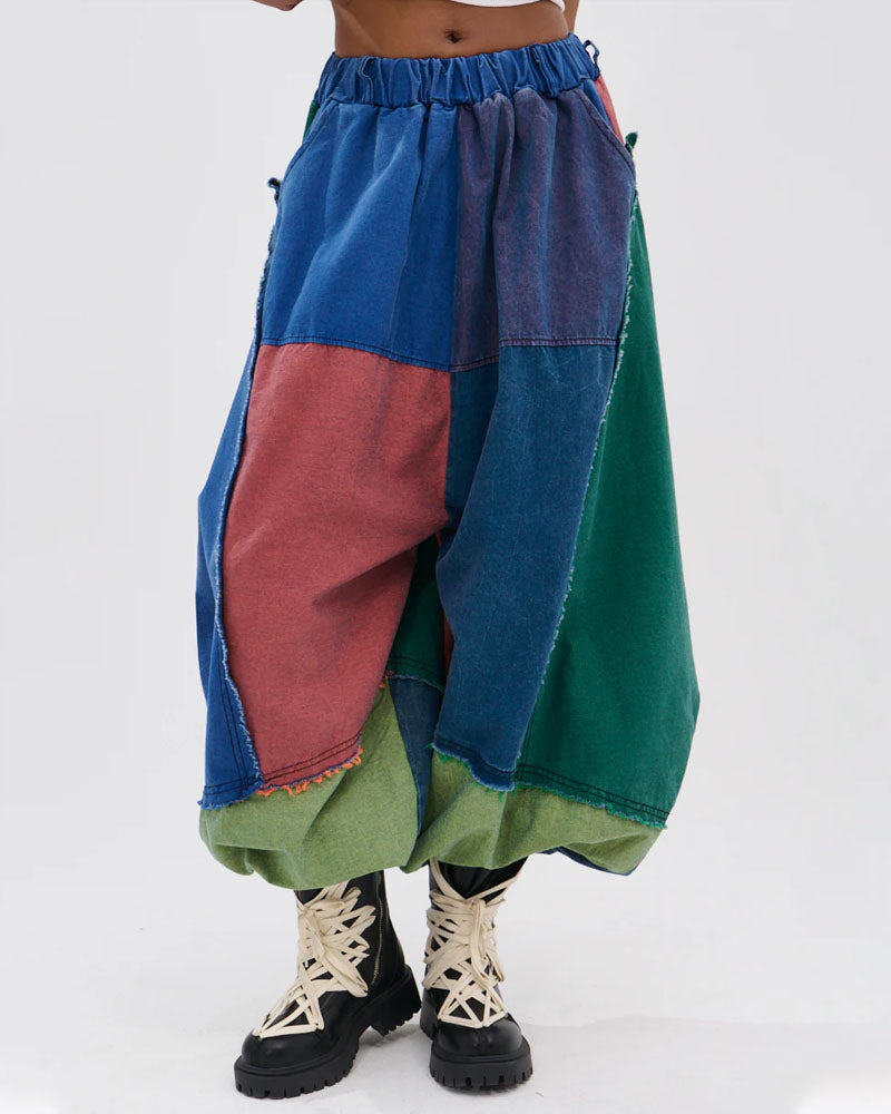 Patchwork-Haremsjeans