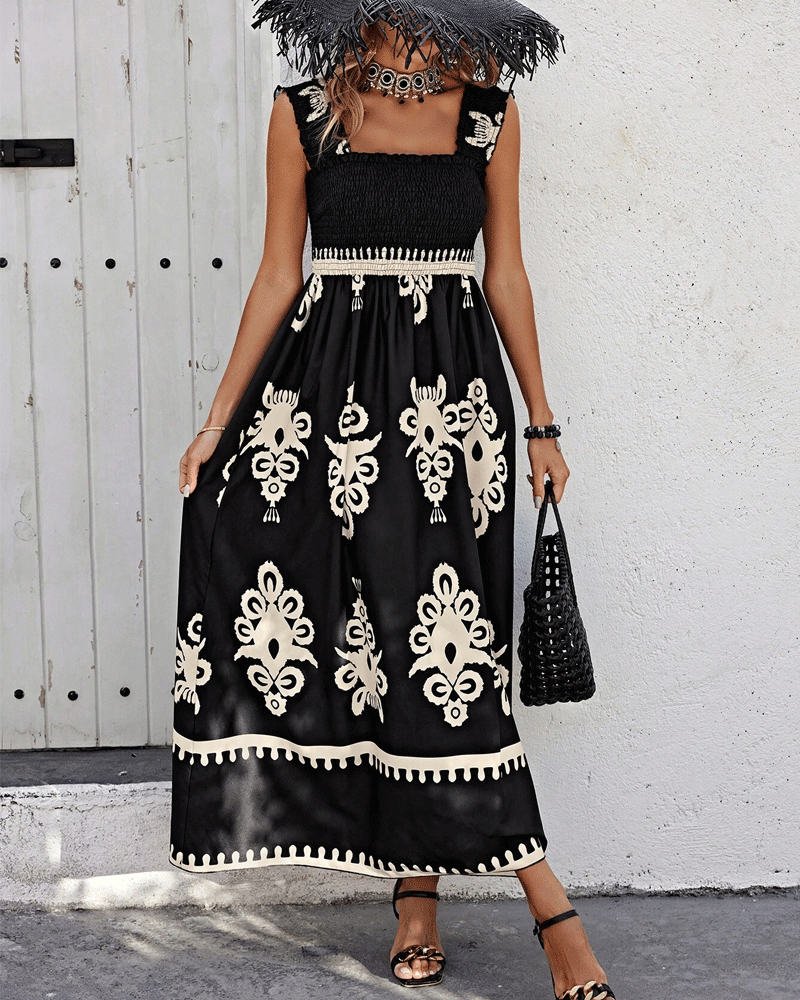 Peaceful Vacay Dress Black